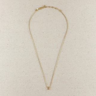 18k Gold Filled Mini Cz Baguette Necklace