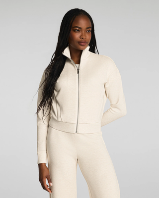 SPANX AirEssentials® Track Jacket - Oatmeal Heather