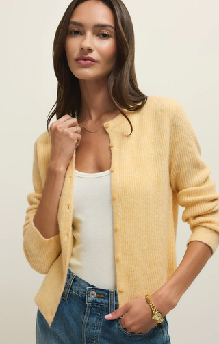 Medina Rib Cardigan - Custard // Z Supply