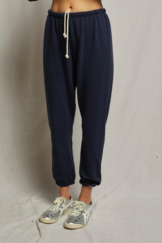 Johnny French Terry Easy Sweatpant - Navy // Perfect White Tee