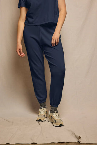 Johnny French Terry Easy Sweatpant - Navy // Perfect White Tee