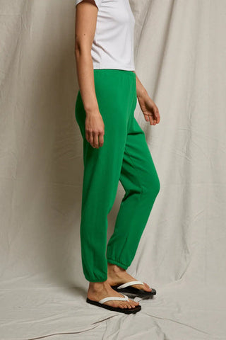 Johnny French Terry Easy Sweatpant - Grass // Perfect White Tee