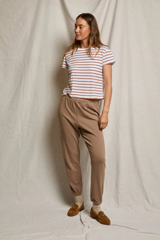 Johnny French Terry Easy Sweatpant - Mocha // Perfect White Tee