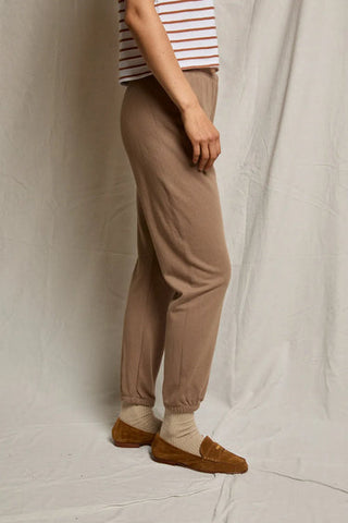 Johnny French Terry Easy Sweatpant - Mocha // Perfect White Tee