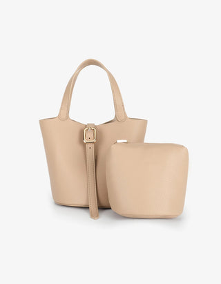 Joya Mini Bucket Purse - Light Tan