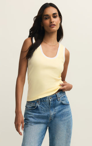 Sirena Colorblocked Rib Tank - Pineapple // Z Supply