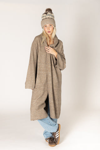Hugh Luxe Open Cardigan - Earth
