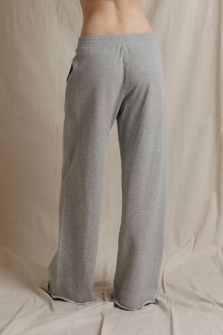 Leni French Terry Pull On Pant - Heather Grey // Perfect White Tee