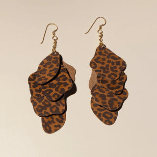 Leopard Florence Earrings- Gold
