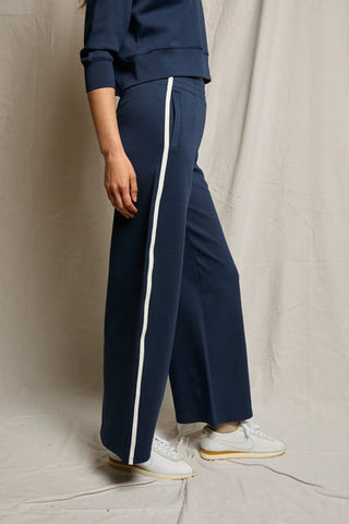Mikos Travel Widely Pant with Stripe - Navy // Perfect White Tee