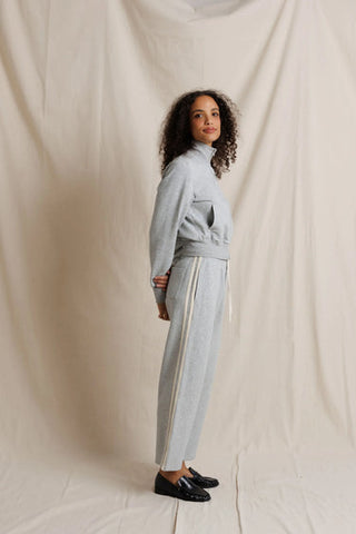 Calud Pureform Track Pant - Heather Grey // Perfect White Tee