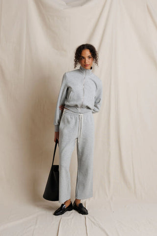 Calud Pureform Track Pant - Heather Grey // Perfect White Tee