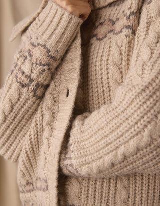 Millie Sweater Jacket // Cream Multi