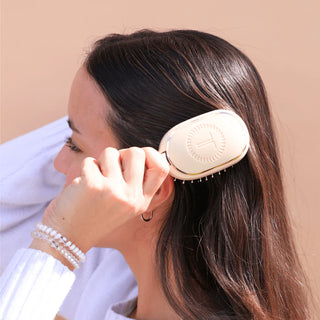 Mini Boar Bristle Hair Brush - Tan // Teleties
