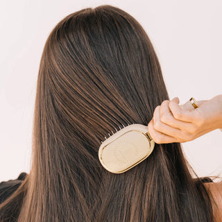 Mini Detangler Hair Brush for Medium Hair - Tan // Teleties