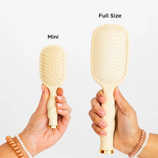 Mini Detangler Hair Brush for Medium Hair - Tan // Teleties