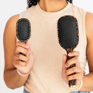 Mini Detangler Hair Brush for Medium Hair - Tortoise // Teleties