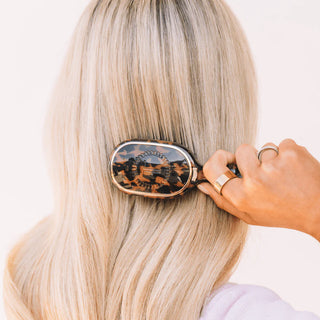 Mini Detangler Hair Brush for Medium Hair - Tortoise // Teleties