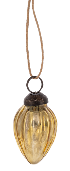 Gold Mercury Drop Ornament