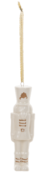 White Porcelain Nutcracker Ornament