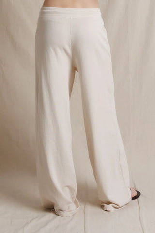 Noa French Terry Pocket Pant w/ Drawcord - Sugar // Perfect White Tee
