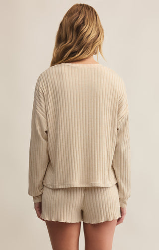 Daydream Rib LS Top / Light Oatmeal Heather / Z Supply