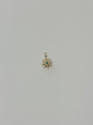 Sunburst CZ w/Teal Charmie