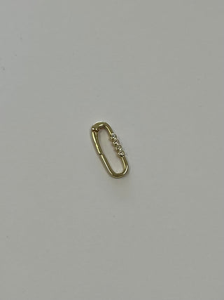 Micro Pave Gold Link Clasp