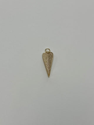 Folded Micro Pave Heart Charmie