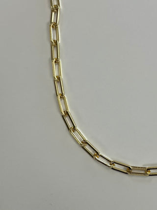 Chunky Paperclip Chain 18”