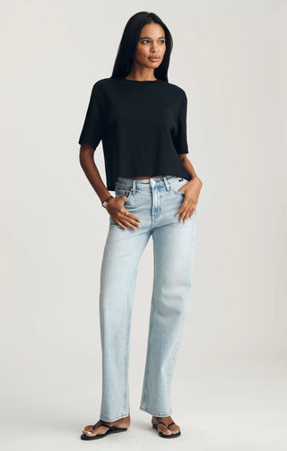 Riley Short Sleeve Crew Neck Tee - Black // Mavi
