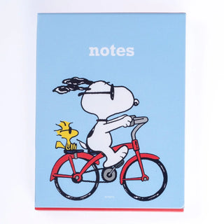 Peanuts on Bike Pocket Notepad