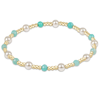 Pearl Sincerity 4mm Gem Bracelet - Amazonite // Enewton