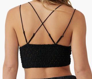 Free People Adella Bralette Black