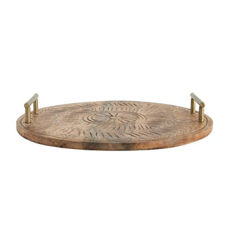 20” Round Mango Wood Tray