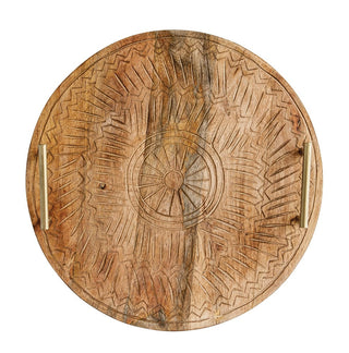 20” Round Mango Wood Tray