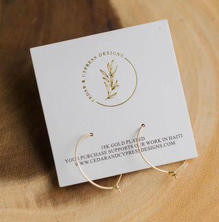 Dainty Gold Hoops - Cedar and Cypress