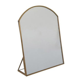 9-3/4" Brass Frame Mirror