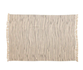 Recycled Cotton Knit Throw w/ Fringe