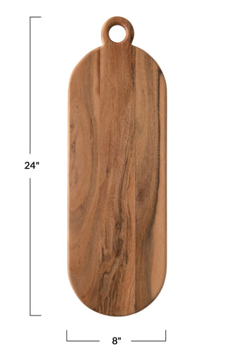 24”Lx8”W Acacia Wood Cutting Board