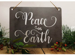 Peace on Earth Steel Sign