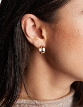 Chunky Column Hoops Gold-Filled