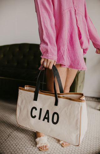 Ciao Hold Everything Canvas Tote