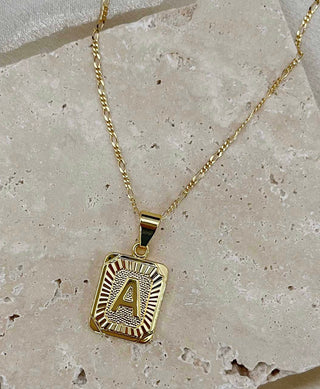 Initial Card Gold Filled Necklace