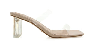 Aena Nude/Clear Heel Shoe