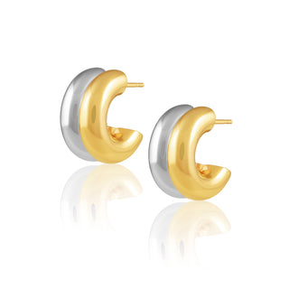 Kylie Two Tone Mini Hoops