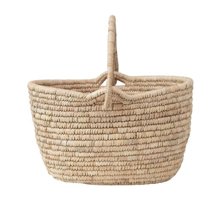 Hand-Woven Basket with Handle