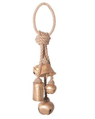 Decorative Metal Bells on Jute Hanger