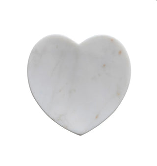 Marble Heart Shaped Dish - White