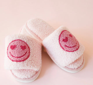 Pink Happy Slide Slippers